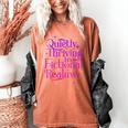 Quietly Thriving In Fictional Realms Book Lovers Women's Comfort Colors T-Shirt Yam
