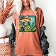 Rabbit Reading Book Under Large Mushroom Easter Bandana Women's Comfort Colors T-Shirt Yam