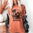 Raccoon Reading Books Summer Humor Trash Reader Women's Comfort Colors T-Shirt Yam