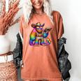 Rainbow Pride Bigfoot Reading Book With Heart Glasses Women's Comfort Colors T-Shirt Yam Rainbow Pride Bigfoot Reading Book With Heart Glasses Women's Comfort Colors T-Shirt Yam