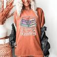 Rather Be Reading Book Lover Stack Women's Comfort Colors T-Shirt Yam Rather Be Reading Book Lover Stack Women's Comfort Colors T-Shirt Yam