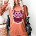 I Read Banned Books Axolotl Reading Women's Comfort Colors T-Shirt Yam