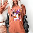 Read More Books Ghost Reading Book Teacher Halloween Women's Comfort Colors T-Shirt Yam