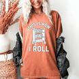 Reader Librarian Library This Is How I Roll Book Cart Meme Women's Comfort Colors T-Shirt Yam