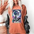 The Reader Tarot Card Reading Skeleton Skull Book Lover Women's Comfort Colors T-Shirt Yam