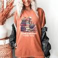 Reading A Book Per Day Keeps Reality Away Skeleton Books Women's Comfort Colors T-Shirt Yam
