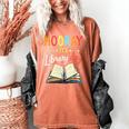 Reading Books Bibliophile Hooray It's Library Day Women's Comfort Colors T-Shirt Yam