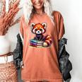 Red Panda Books Lover Reading Bookworm Women's Comfort Colors T-Shirt Yam