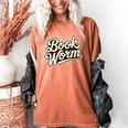 Retro Book Worm Reading For Book Lovers Women's Comfort Colors T-Shirt Yam Retro Book Worm Reading For Book Lovers Women's Comfort Colors T-Shirt Yam