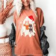 Retro Ghost Reading Book With Cat Bookish Club Christmas Men Women Kids Women's Comfort Colors T-Shirt Yam