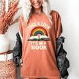 Retro Rainbow Take A Look It's In A Book Reading Women's Comfort Colors T-Shirt Yam