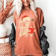 Skeleton Reading Book Christmas Teacher Librarian Book Lover Women's Comfort Colors T-Shirt Yam Skeleton Reading Book Christmas Teacher Librarian Book Lover Women's Comfort Colors T-Shirt Yam