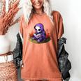 Spooky Grim Reaper Reading A Book Cute Creepy Halloween Women's Comfort Colors T-Shirt Yam Spooky Grim Reaper Reading A Book Cute Creepy Halloween Women's Comfort Colors T-Shirt Yam