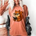 Squirrel Reading Book Lover Women's Comfort Colors T-Shirt Yam