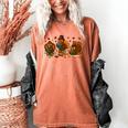 Teacher Fall Thanksgiving Turkey Reading Books Lovers Women's Comfort Colors T-Shirt Yam