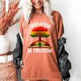 History Education Is Freedom Books Black History Women's Comfort Colors T-Shirt Yam