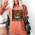 History Month Black Afro Girl Women Book Lovers Flower Women's Comfort Colors T-Shirt Yam