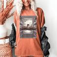Totally Weird Tees Cat Library Book Reading Literary Women's Comfort Colors T-Shirt Yam
