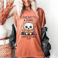 Unearth a Story Cute Kitten Summer Reading 2026 Cat Book Women's Comfort Colors T-Shirt Yam Unearth a Story Cute Kitten Summer Reading 2026 Cat Book Women's Comfort Colors T-Shirt Yam