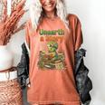 Unearth a Story Triceratops Dinosaur Reading Books Cute Dino Women's Comfort Colors T-Shirt Yam