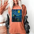 Van Gogh Starry Night Fantasy Reader Dragon Reading Book Women's Comfort Colors T-Shirt Yam Van Gogh Starry Night Fantasy Reader Dragon Reading Book Women's Comfort Colors T-Shirt Yam