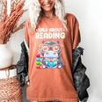 Wild About Reading Book Lover Hippo Women's Comfort Colors T-Shirt Yam Wild About Reading Book Lover Hippo Women's Comfort Colors T-Shirt Yam