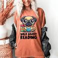 Wild About Reading Book Lover Pug Dog Women's Comfort Colors T-Shirt Yam Wild About Reading Book Lover Pug Dog Women's Comfort Colors T-Shirt Yam