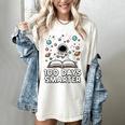 100 Days Smarter Astronaut Book 100th Day Girls Kids Women Women's Comfort Colors T-Shirt Ivory