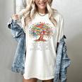 100th Day Of School Books Tree Reading Women's Comfort Colors T-Shirt Ivory