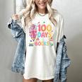 100th Day Of School Teacher Floral 100 Days In The Books Women's Comfort Colors T-Shirt Ivory
