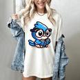 Adorable Book Lover Blue Jay With Reading Glasses Cute Women's Comfort Colors T-Shirt Ivory