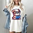 Adorable Book Lover Bulldog With Reading Glasses Cute Raglan Baseball Tee Women's Comfort Colors T-Shirt Ivory Adorable Book Lover Bulldog With Reading Glasses Cute Raglan Baseball Tee Women's Comfort Colors T-Shirt Ivory