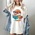 Adorable Book Lover Mallard Duck With Reading Glasses Cute Women's Comfort Colors T-Shirt Ivory Adorable Book Lover Mallard Duck With Reading Glasses Cute Women's Comfort Colors T-Shirt Ivory