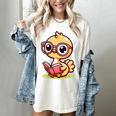 Adorable Book Lover Ostrich With Reading Glasses Cute Women's Comfort Colors T-Shirt Ivory