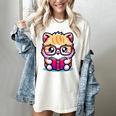 Adorable Book Lover Persian Cat With Reading Glasses Cute Women's Comfort Colors T-Shirt Ivory Adorable Book Lover Persian Cat With Reading Glasses Cute Women's Comfort Colors T-Shirt Ivory
