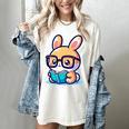 Adorable Book Lover Rabbit With Reading Glasses Cute Premium Women's Comfort Colors T-Shirt Ivory