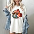 Adorable Book Lover Salmon With Reading Glasses Cute Women's Comfort Colors T-Shirt Ivory