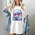Adorable Book Lover Yeti With Reading Glasses Cute Women's Comfort Colors T-Shirt Ivory Adorable Book Lover Yeti With Reading Glasses Cute Women's Comfort Colors T-Shirt Ivory