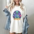 Alien Reader Reading Teacher Librarian Book Lover Women's Comfort Colors T-Shirt Ivory
