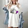 Asexual Book Lover LGBT Reading Pride Ace Flag Daisy Women's Comfort Colors T-Shirt Ivory