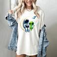 Astronaut Reading Book To Alien Shirt Moon Space Lover Kids Women's Comfort Colors T-Shirt Ivory