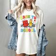 Back To School Checkered Book Pencil Groovy Teacher Student Women's Comfort Colors T-Shirt Ivory Back To School Checkered Book Pencil Groovy Teacher Student Women's Comfort Colors T-Shirt Ivory