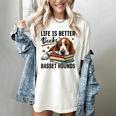 Basset Hound Dog Breed Life Is Better With Books And a For Men Women Girls Kids Women's Comfort Colors T-Shirt Ivory