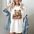 Bear Reading Book Glasses Library Zoo Teacher School Animal Women's Comfort Colors T-Shirt Ivory Bear Reading Book Glasses Library Zoo Teacher School Animal Women's Comfort Colors T-Shirt Ivory