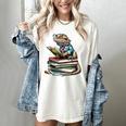 Bearded Dragon Reading Books Matching Bookworm Librarian Women's Comfort Colors T-Shirt Ivory