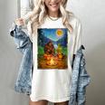 Bigfoot And Alien Reading Books Campfire Halloween Women's Comfort Colors T-Shirt Ivory Bigfoot And Alien Reading Books Campfire Halloween Women's Comfort Colors T-Shirt Ivory