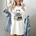 Boo Skeleton Skull Books Halloween Women School Teacher Kid Women's Comfort Colors T-Shirt Ivory