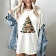 Book Christmas Tree Books Lovers Xmas Teacher Men Women Kids Women's Comfort Colors T-Shirt Ivory