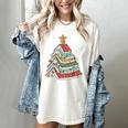 Book Christmas Tree For Librarians Book Lovers Women's Comfort Colors T-Shirt Ivory