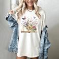 Book Flowers And Butterfly Beautiful Reading Reader Graphic Women's Comfort Colors T-Shirt Ivory Book Flowers And Butterfly Beautiful Reading Reader Graphic Women's Comfort Colors T-Shirt Ivory